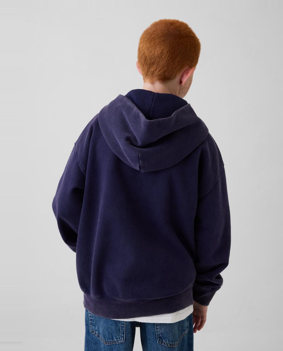 Sweatshirt de Felpa com Capuz e Logótipo à Frente Gap Azul-marinho-3