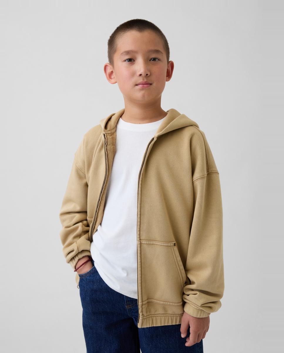 Imagem 0 de Sweatshirt Relaxed Fit com Capuz e Fecho de Correr