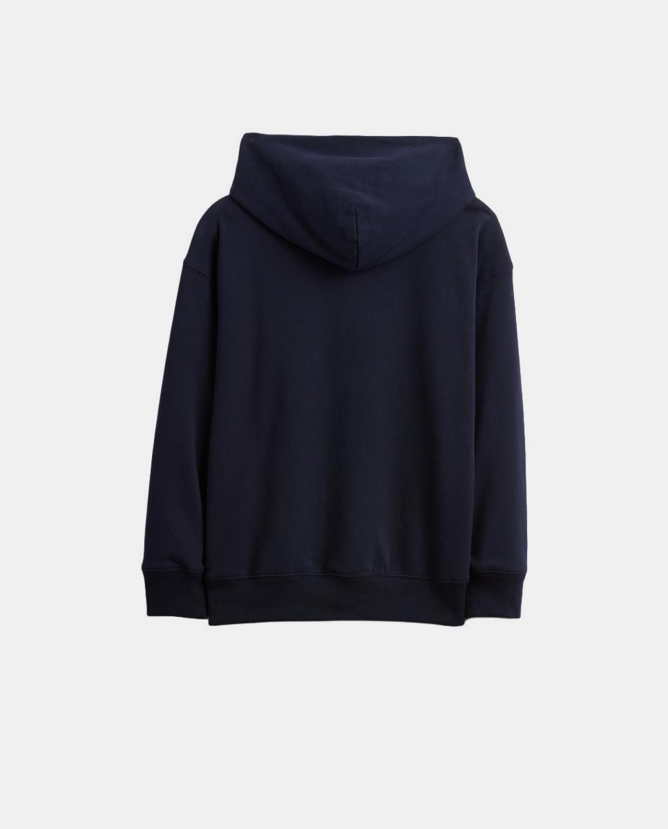 Sweatshirt Fechada de Felpa com Capuz Gap Azul-marinho-2
