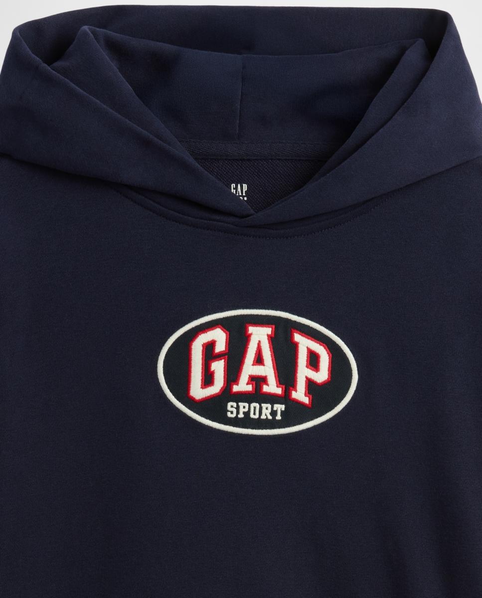 Sweatshirt Fechada de Felpa com Capuz Gap Azul-marinho-3