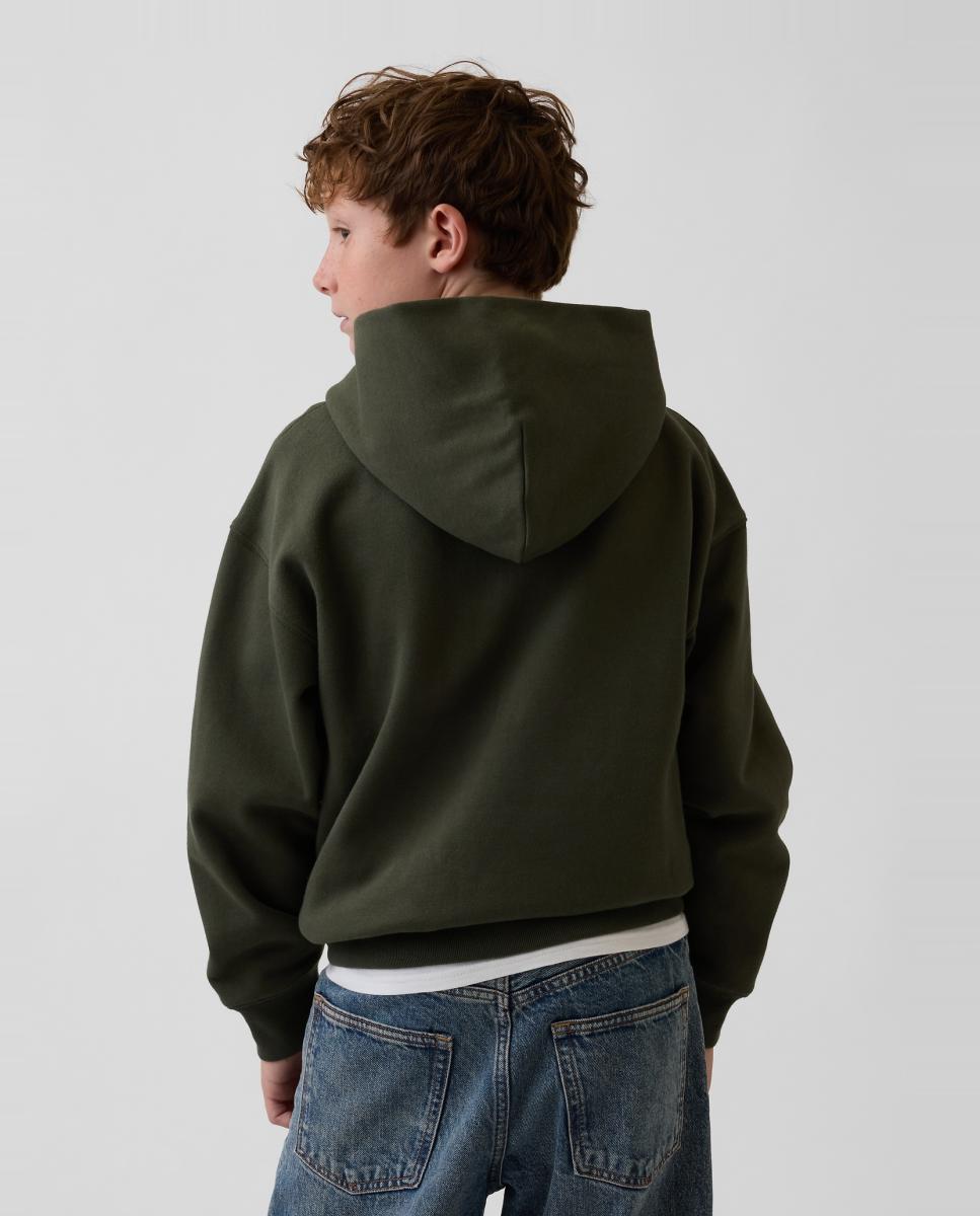 Sweatshirt Básica Fechada Verde-2