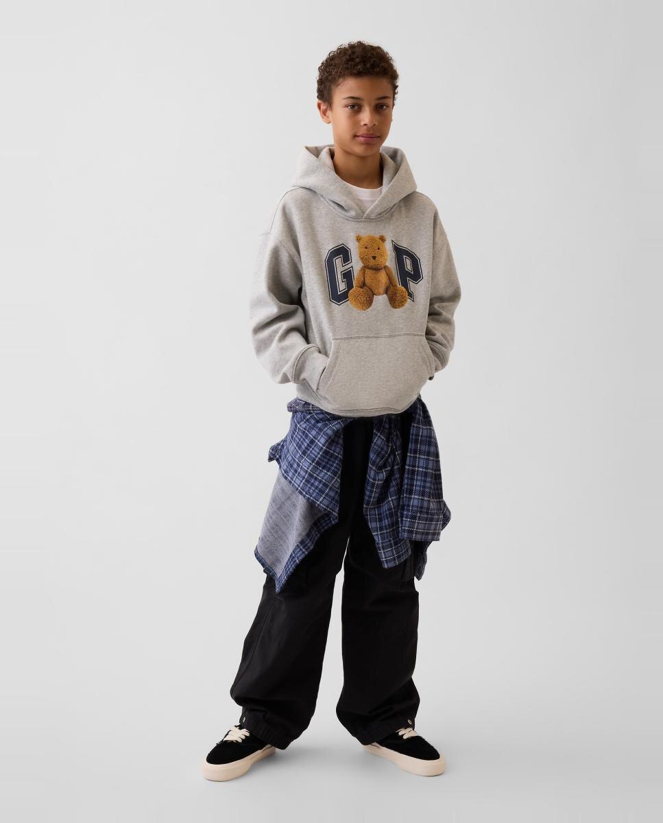 Sudadera de niño básica cerrada - Gap - Gris Gris-4