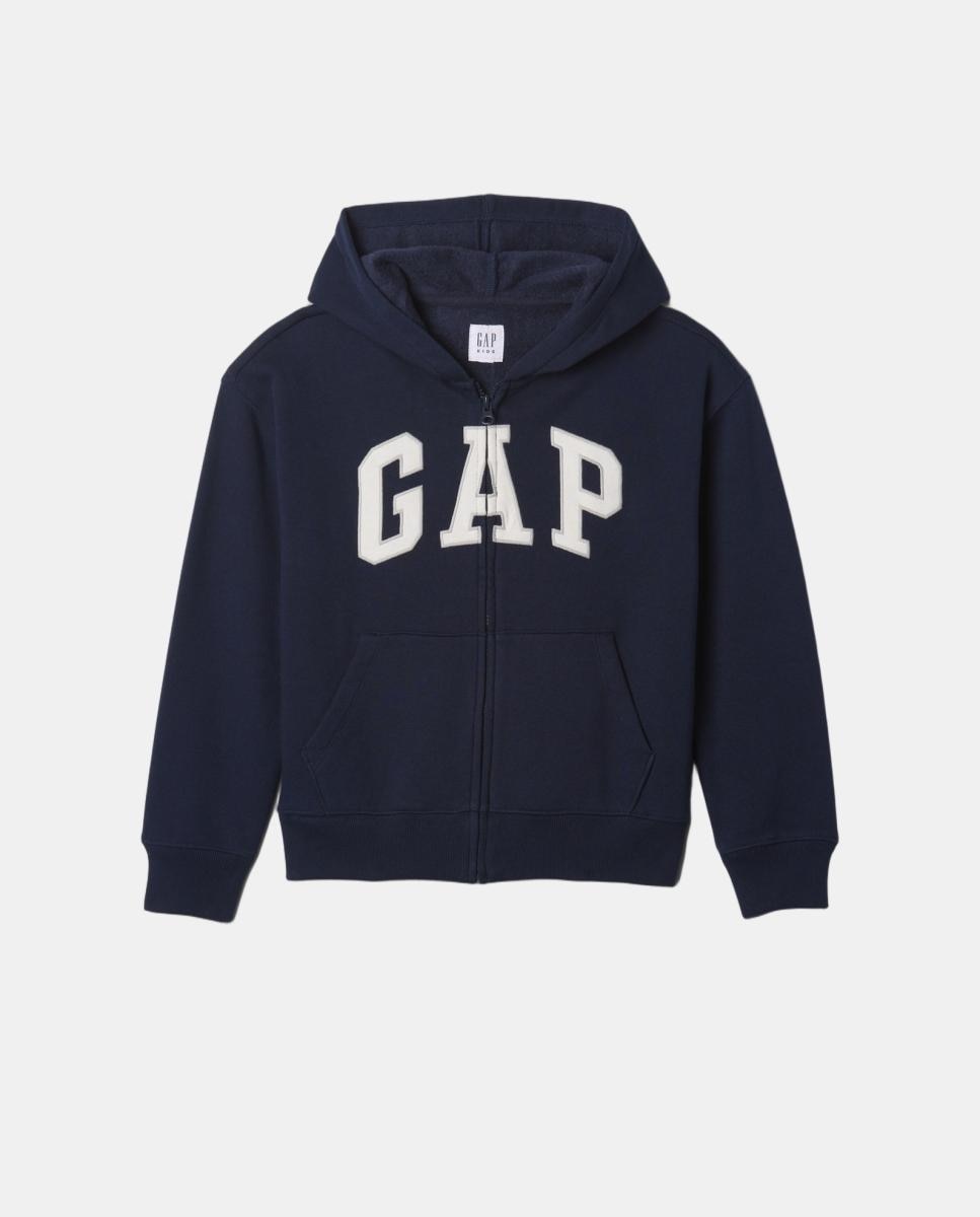 Sudadera de niño básica con capucha y cremallera - Gap - Azul marino Azul marino-1