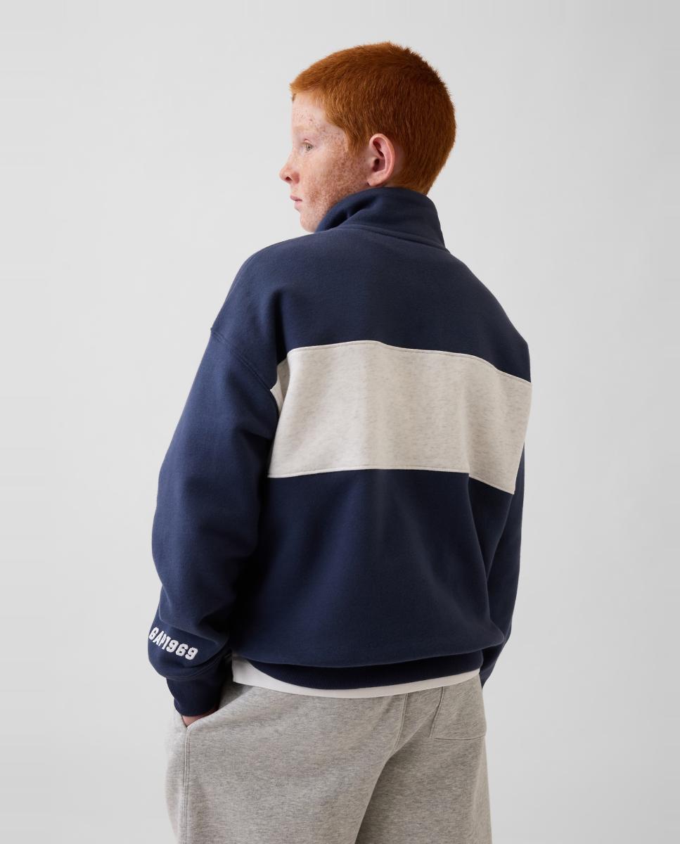 Sweatshirt Básica Relaxed Fit Azul-marinho-2