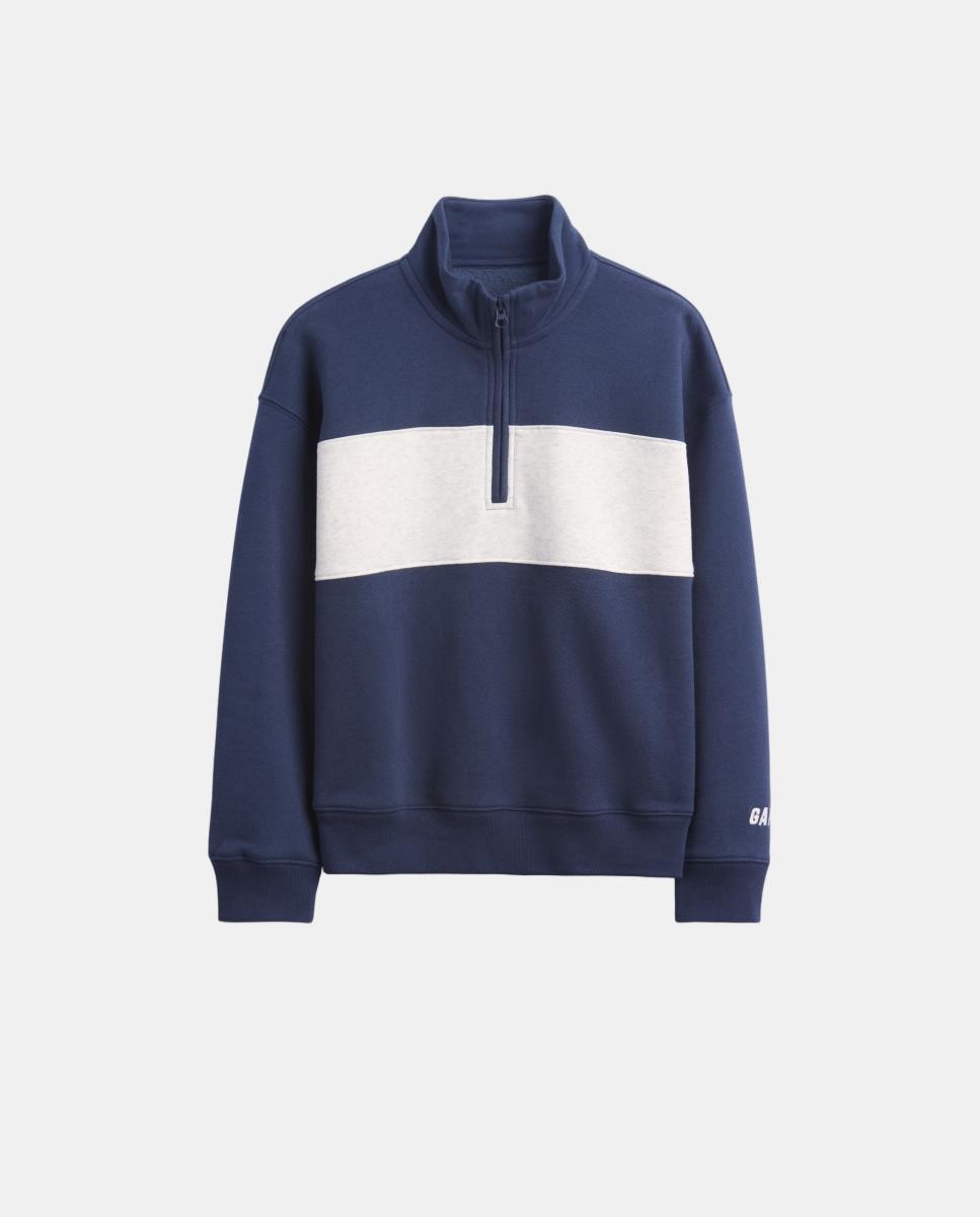 Sweatshirt Básica Relaxed Fit Azul-marinho-5