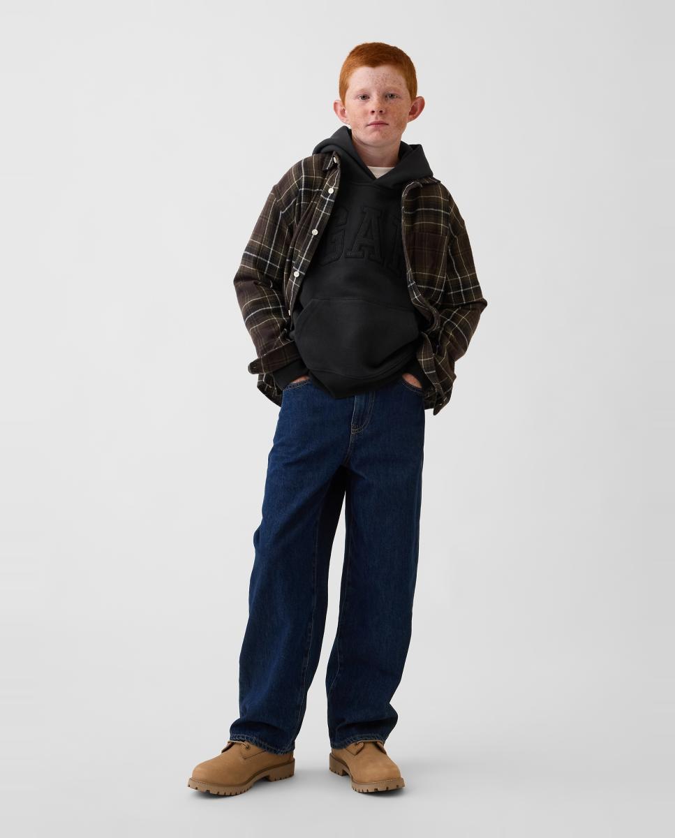 Sweatshirt com Capuz e Bolso Canguru Cinzento-escuro-3