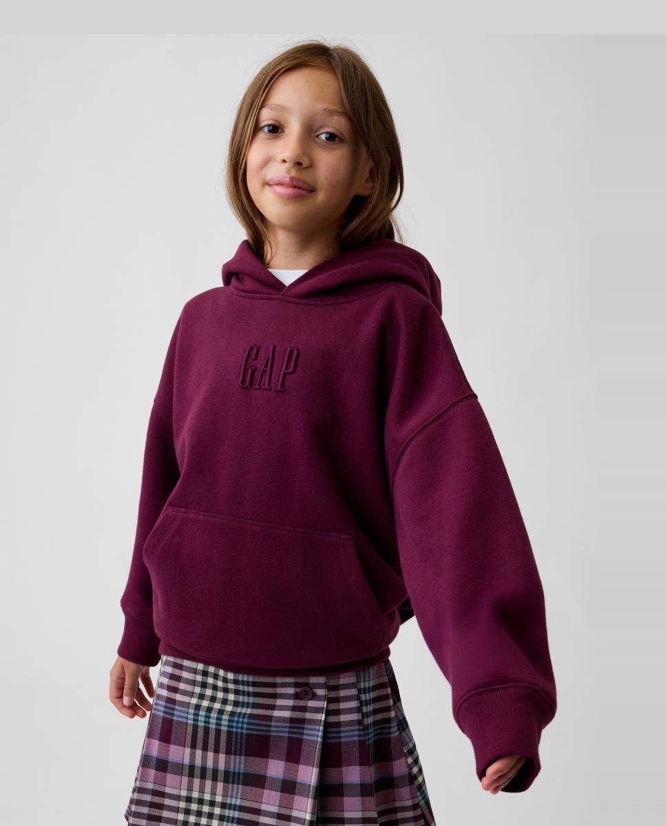 Sweatshirt com Capuz e Bolso Canguru Vermelho-2