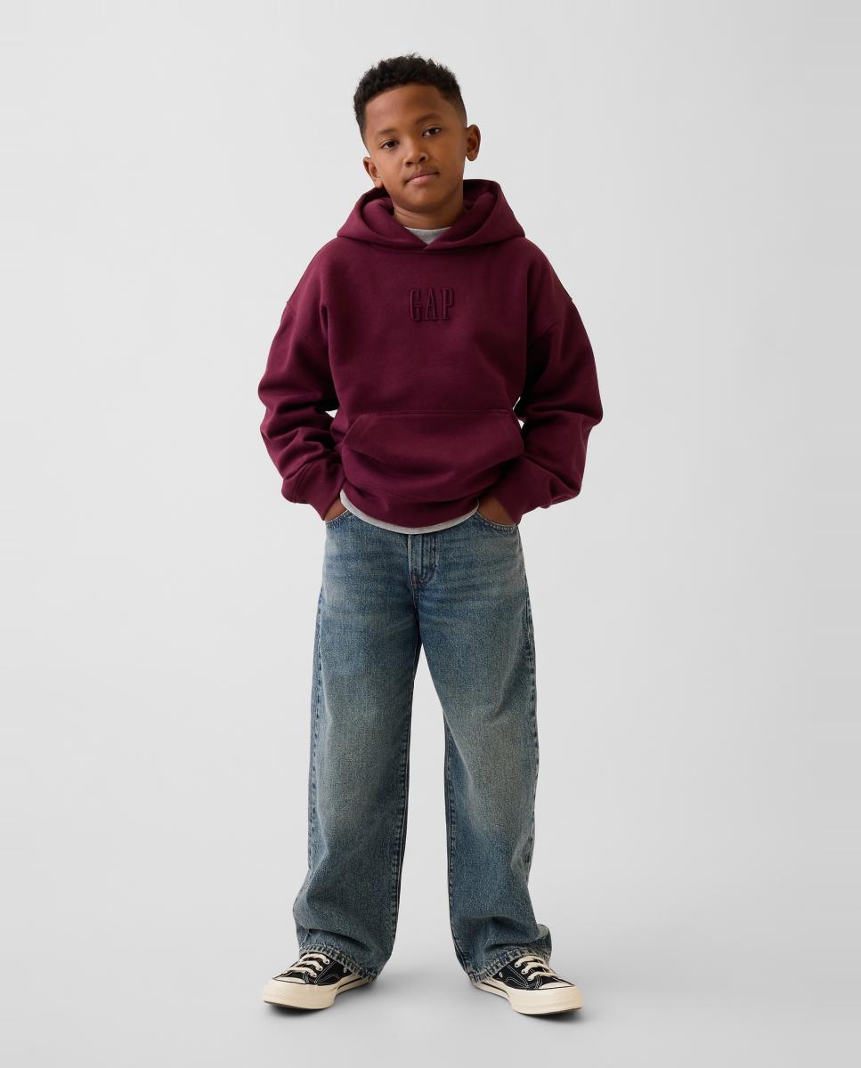 Sweatshirt com Capuz e Bolso Canguru Vermelho-4
