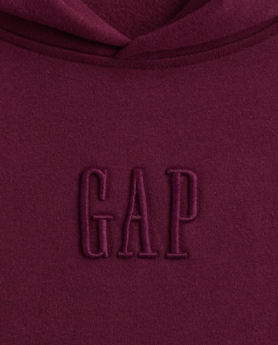 Sweatshirt com Capuz e Bolso Canguru Vermelho-5
