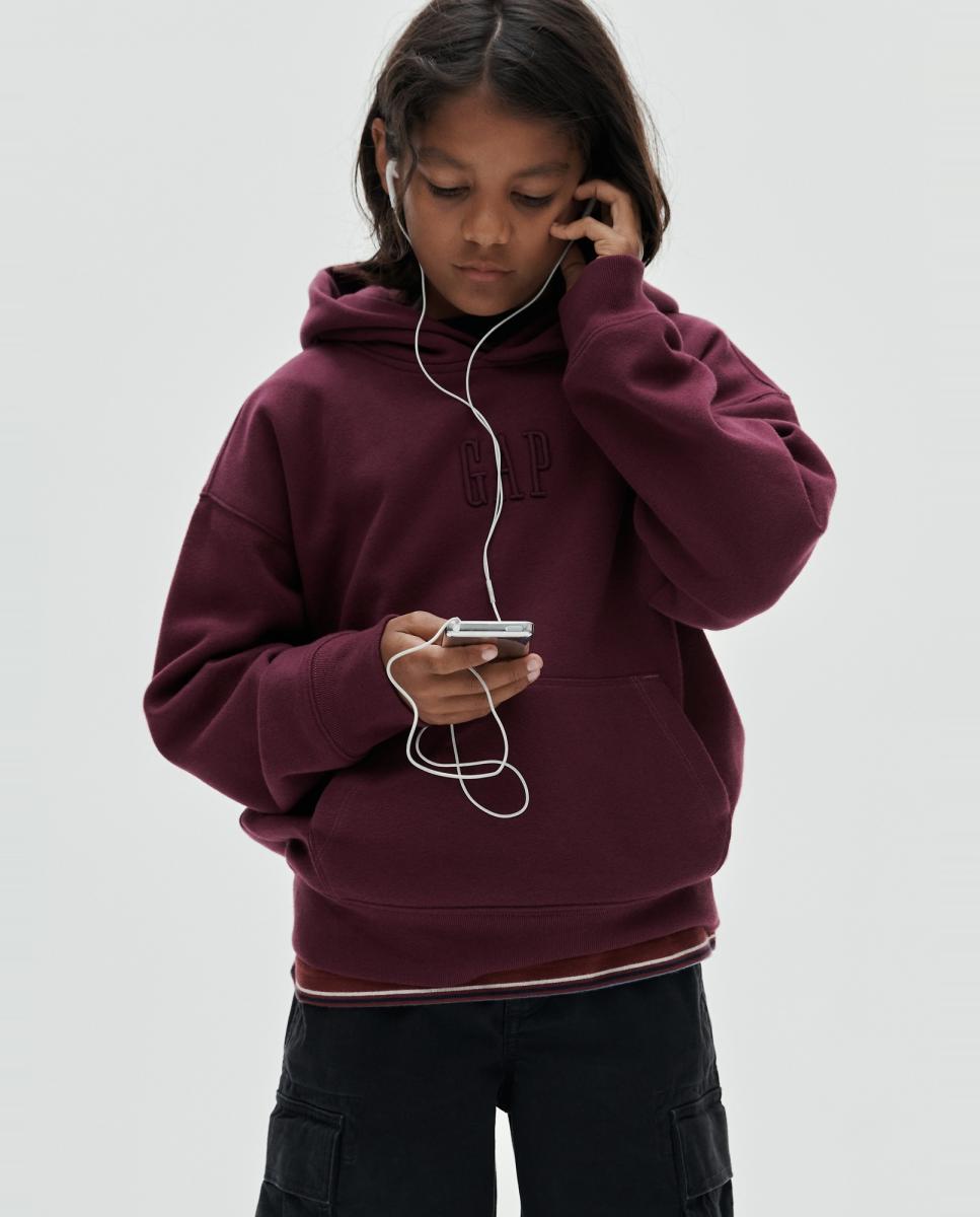 Sweatshirt com Capuz e Bolso Canguru Vermelho-6