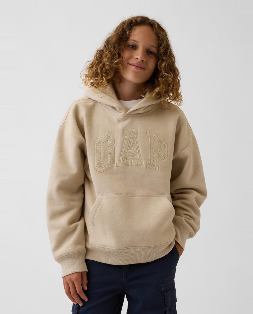 Imagen 1 de Sudadera unisex cerrada con logo - Gap - Natural Natural
