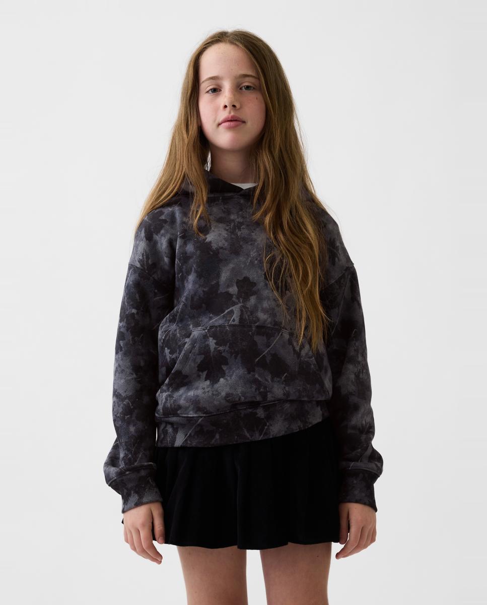Sweatshirt com Capuz e Bolso Canguru Preto-2
