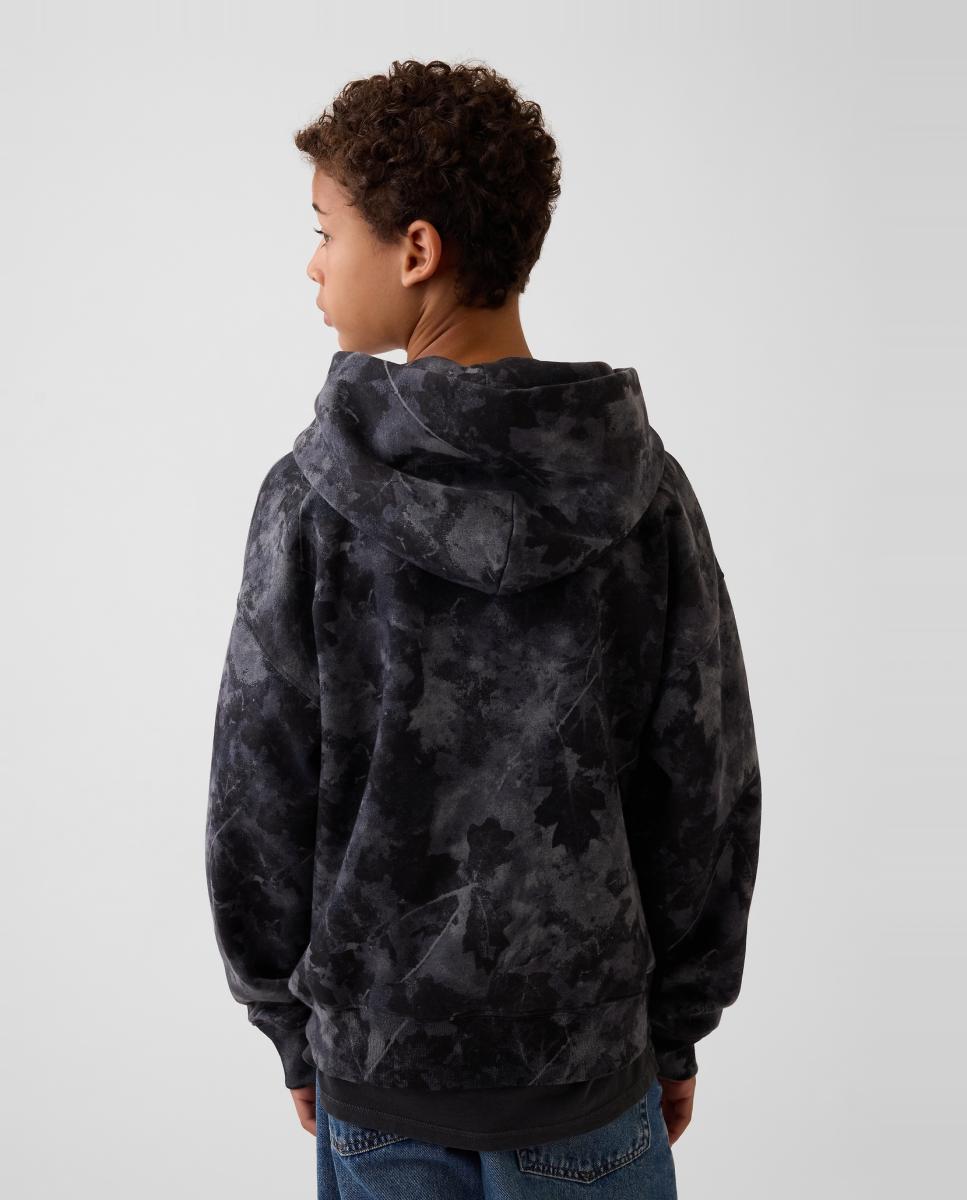 Sweatshirt com Capuz e Bolso Canguru Preto-3