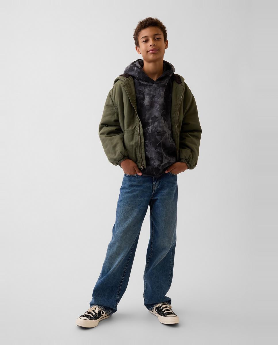 Sweatshirt com Capuz e Bolso Canguru Preto-4