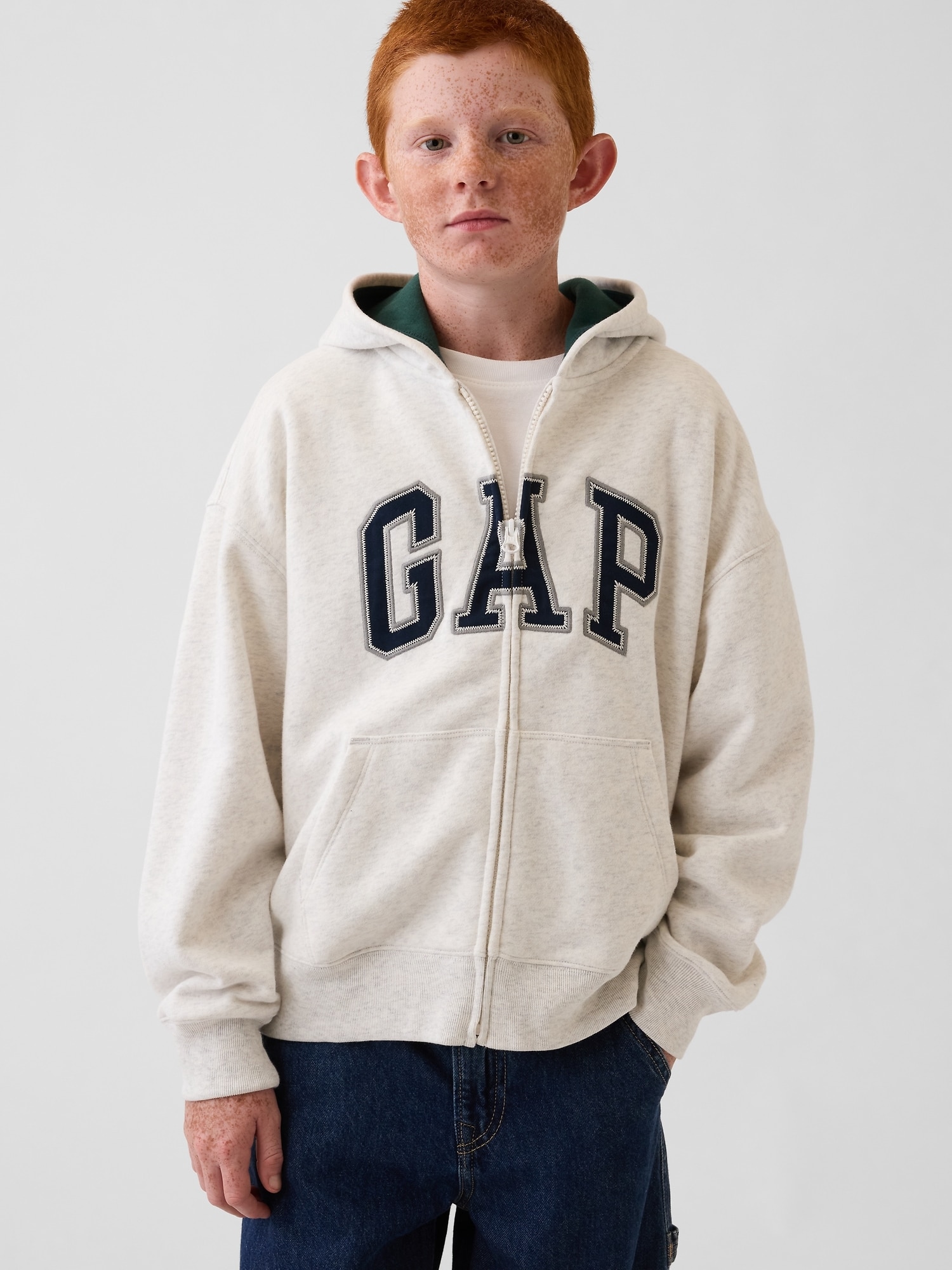 Imagem 0 de Sweatshirt básica aberta de criança