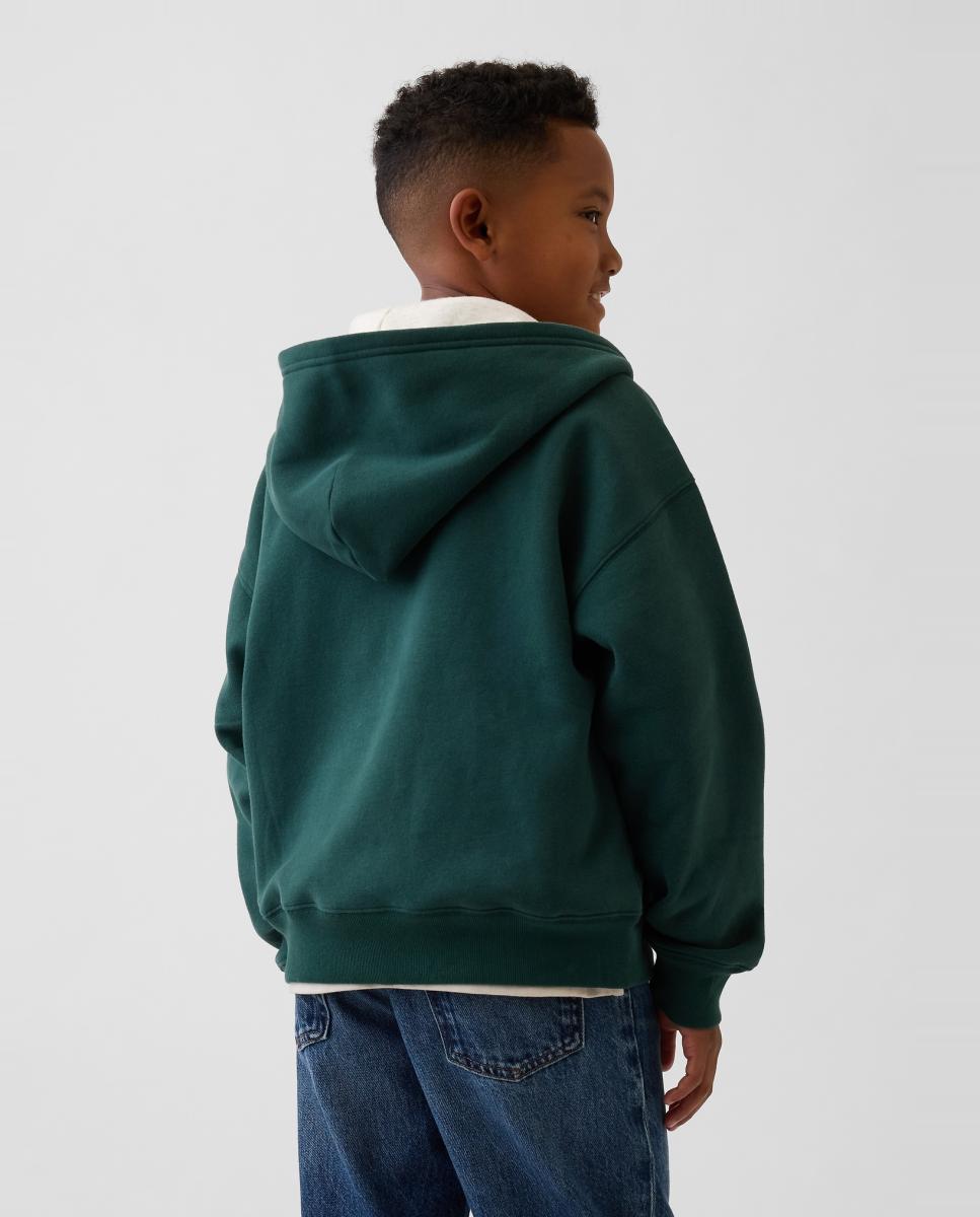 Sweatshirt Lisa com Capuz Verde-escuro-3