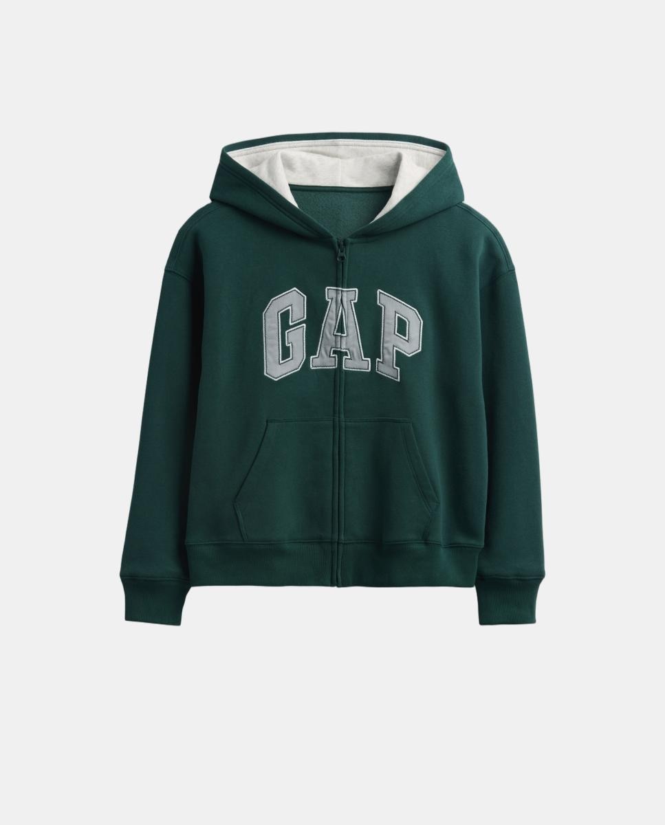 Sweatshirt Lisa com Capuz Verde-escuro-5