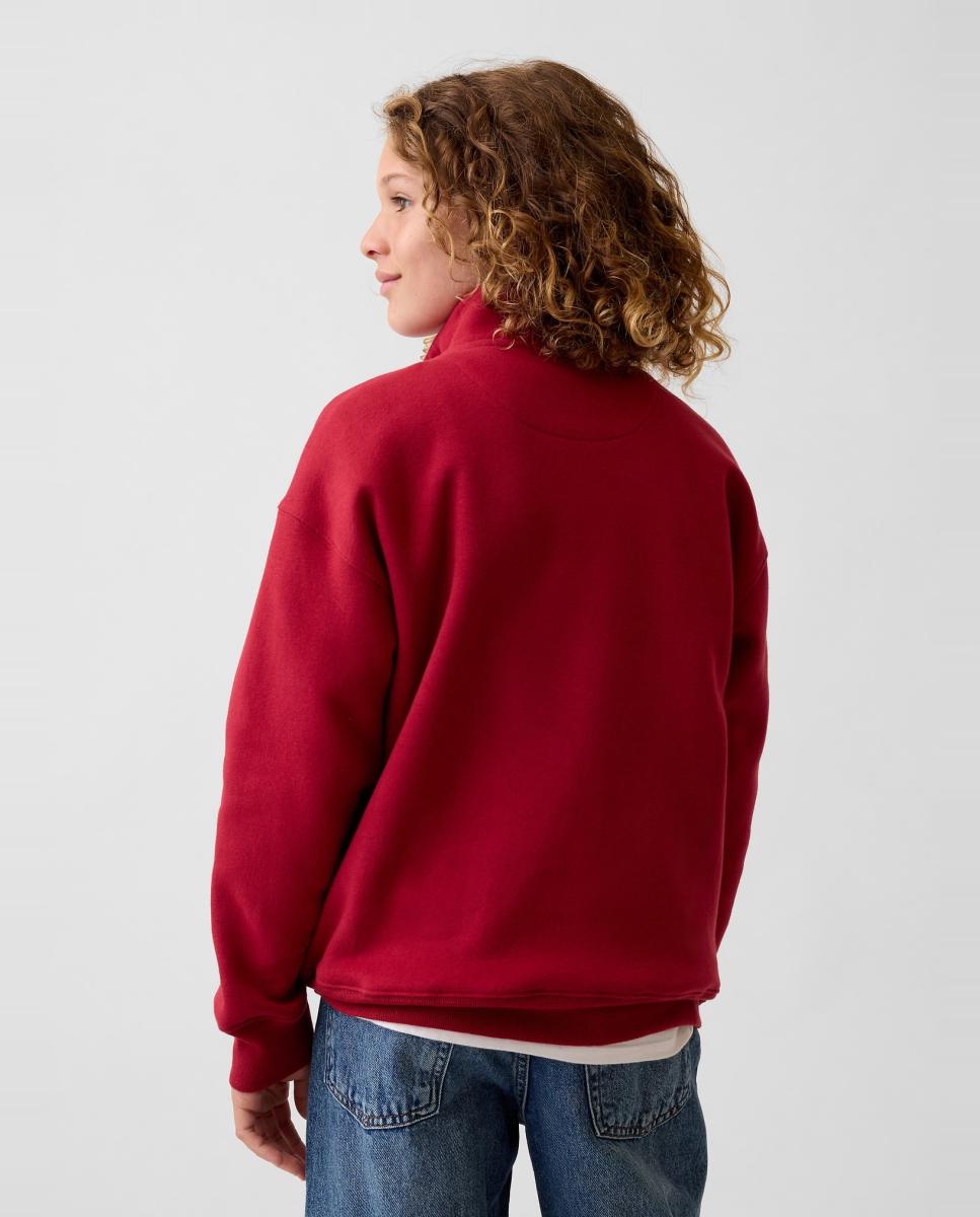 Imagen 2 de Sudadera de niño sin capucha cuello con cierre de cremallera - Gap - Rojo Rojo