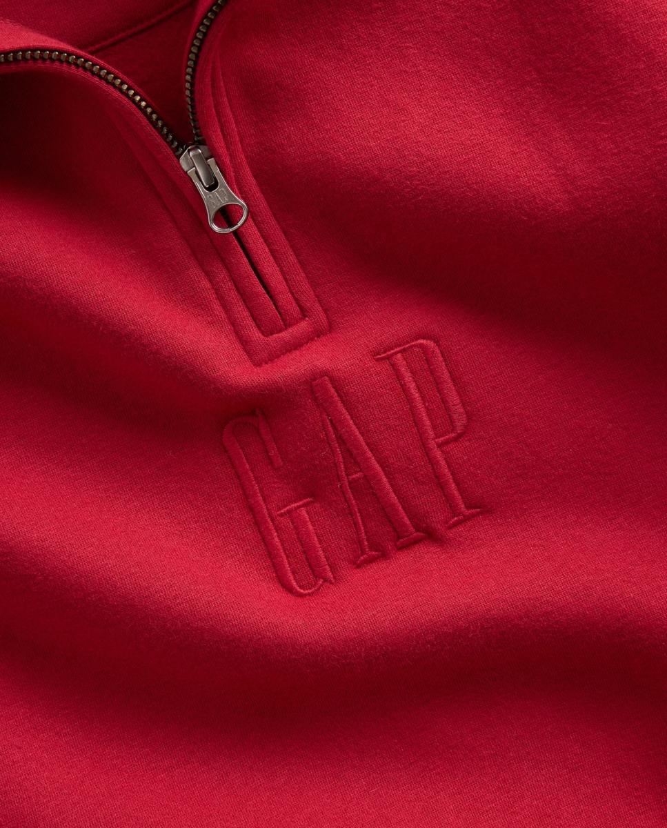 Imagen 5 de Sudadera de niño sin capucha cuello con cierre de cremallera - Gap - Rojo Rojo