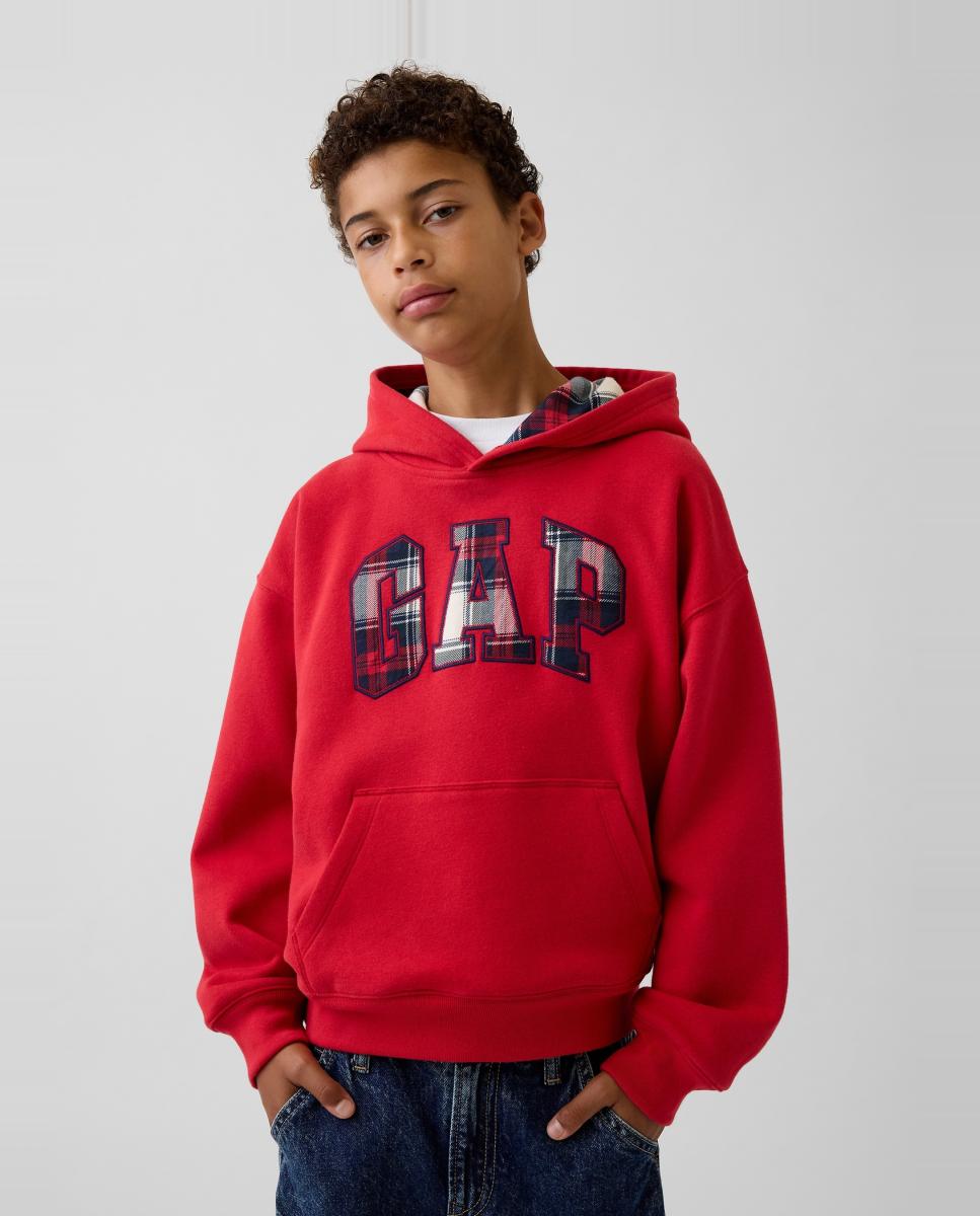 Imagen 1 de Sudadera de niño con capucha y bolsillo estilo canguro - Gap - Rojo Rojo