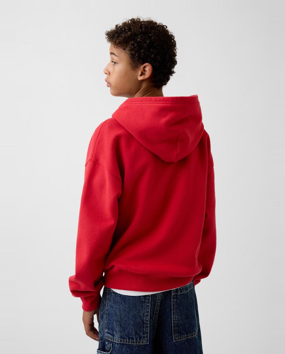 Imagen 2 de Sudadera de niño con capucha y bolsillo estilo canguro - Gap - Rojo Rojo