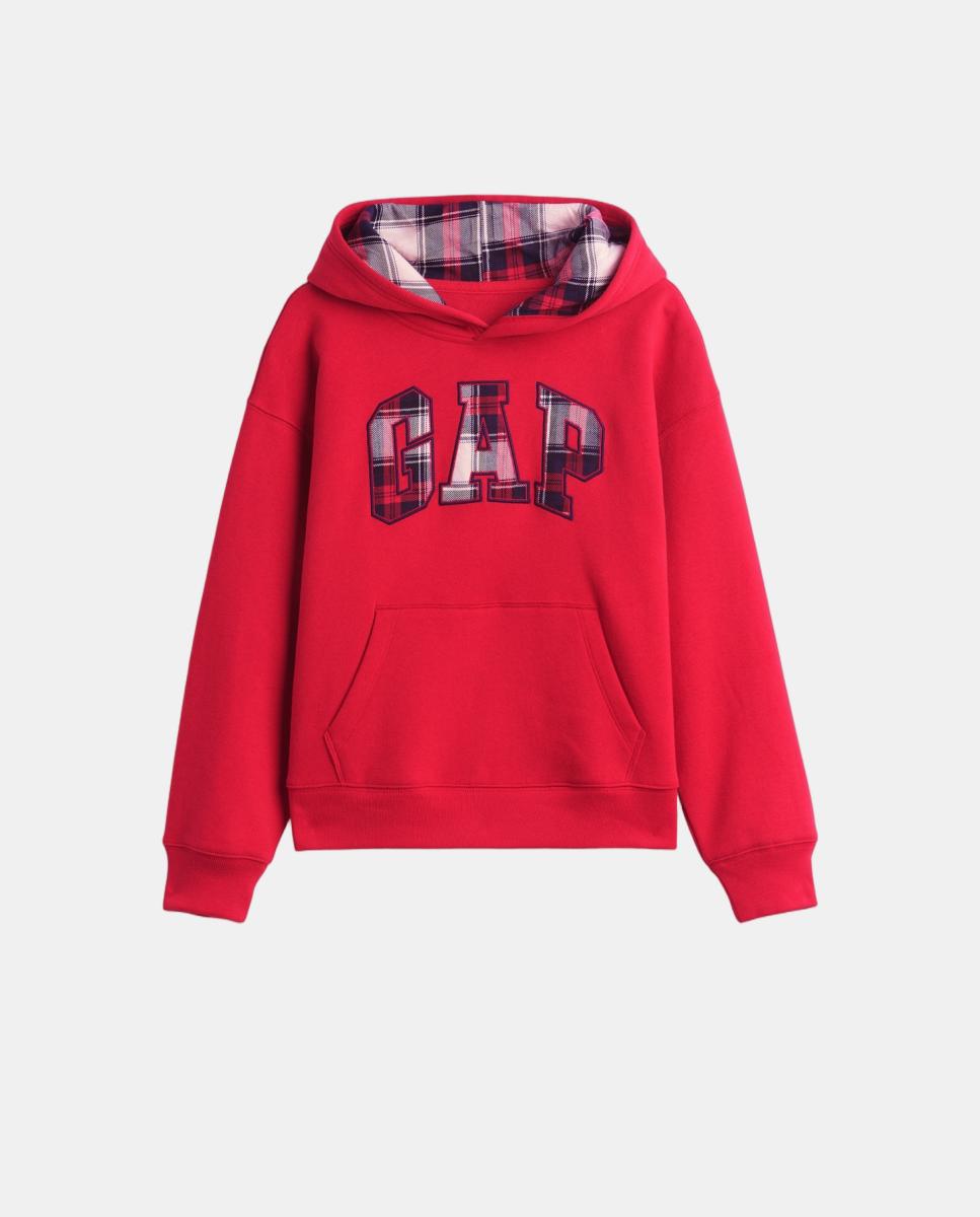 Imagen 4 de Sudadera de niño con capucha y bolsillo estilo canguro - Gap - Rojo Rojo