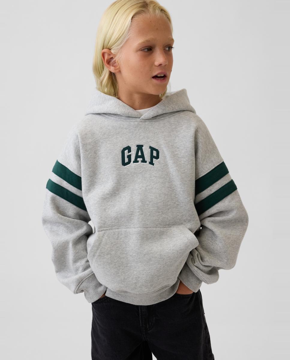 Sudadera de niño con capucha y bolsillo delantero - Gap - Gris Gris-1