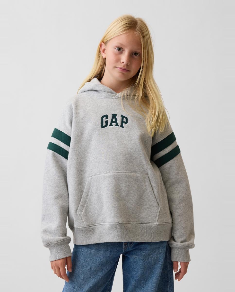Sudadera de niño con capucha y bolsillo delantero - Gap - Gris Gris-2