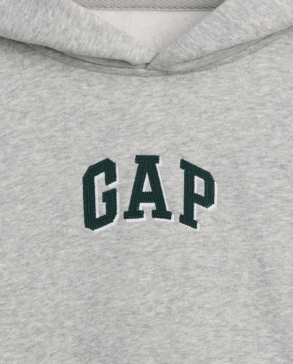 Sudadera de niño con capucha y bolsillo delantero - Gap - Gris Gris-6