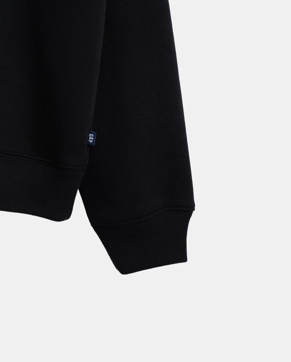 Sweatshirt Básica Fechada Preto-4