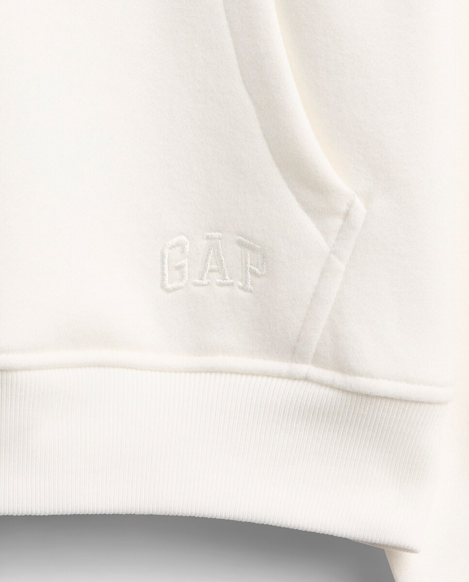 Pullover com Meio Fecho de Correr Branco-6