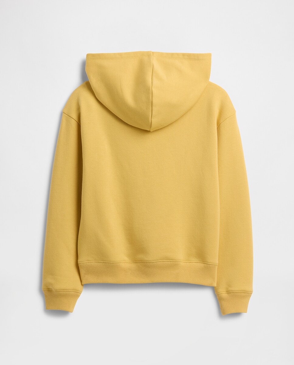 Sweatshirt com Logótipo e Capuz Amarelo-2