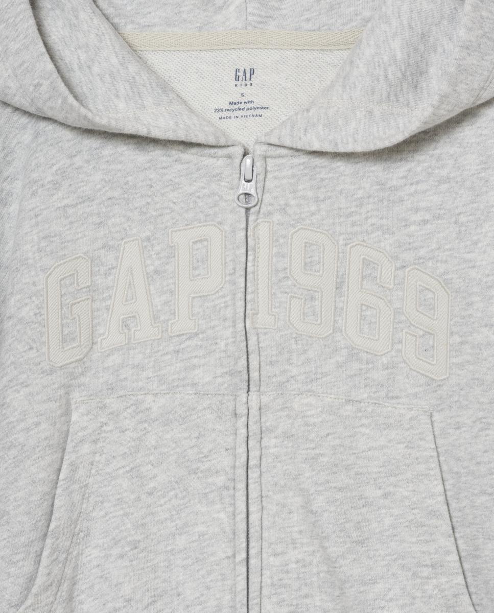 Sweatshirt com Capuz e Fecho de Correr Gap Branco-3