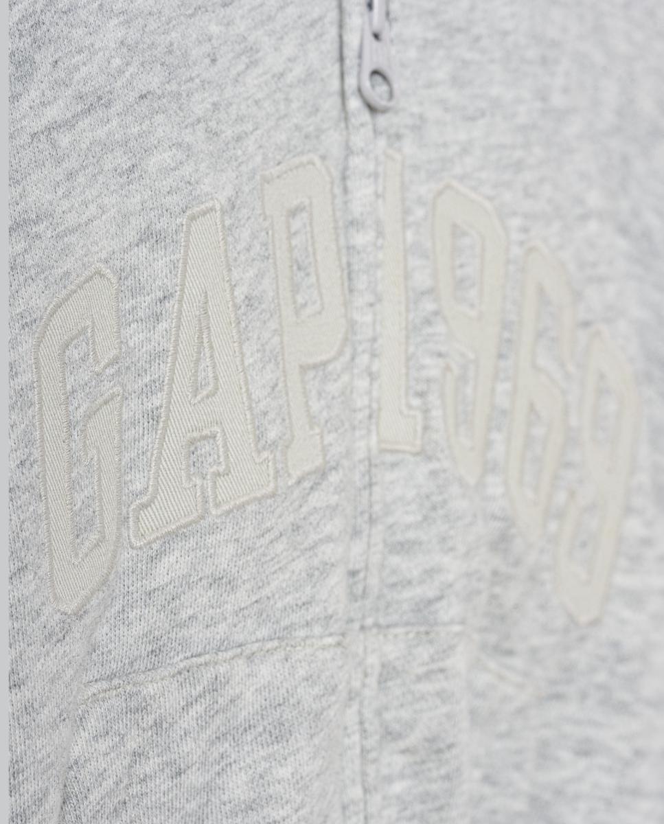 Sweatshirt com Capuz e Fecho de Correr Gap Branco-4
