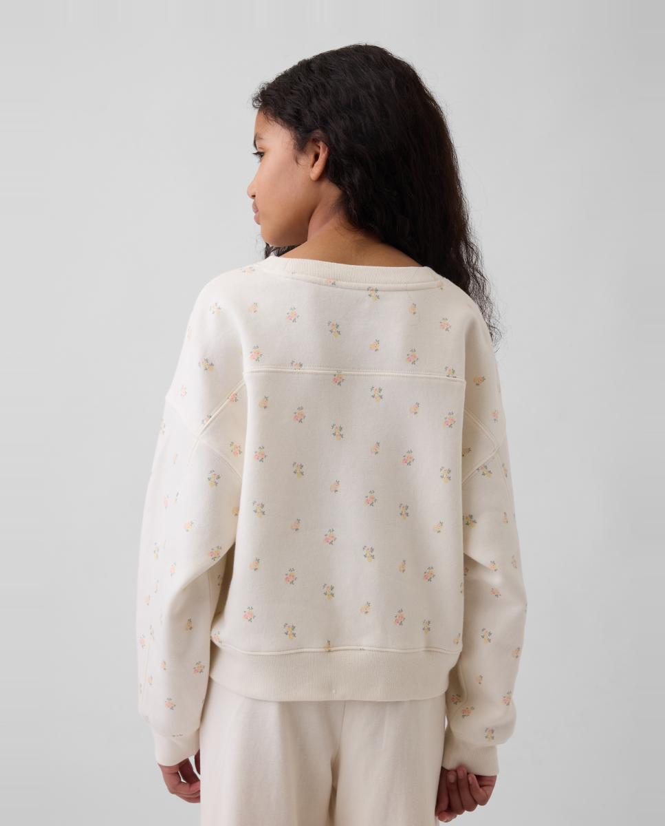 Sweatshirt de Felpa Suave Relaxed Fit Gap Branco-3