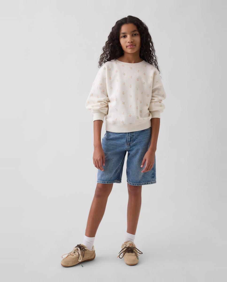 Sweatshirt de Felpa Suave Relaxed Fit Gap Branco-4