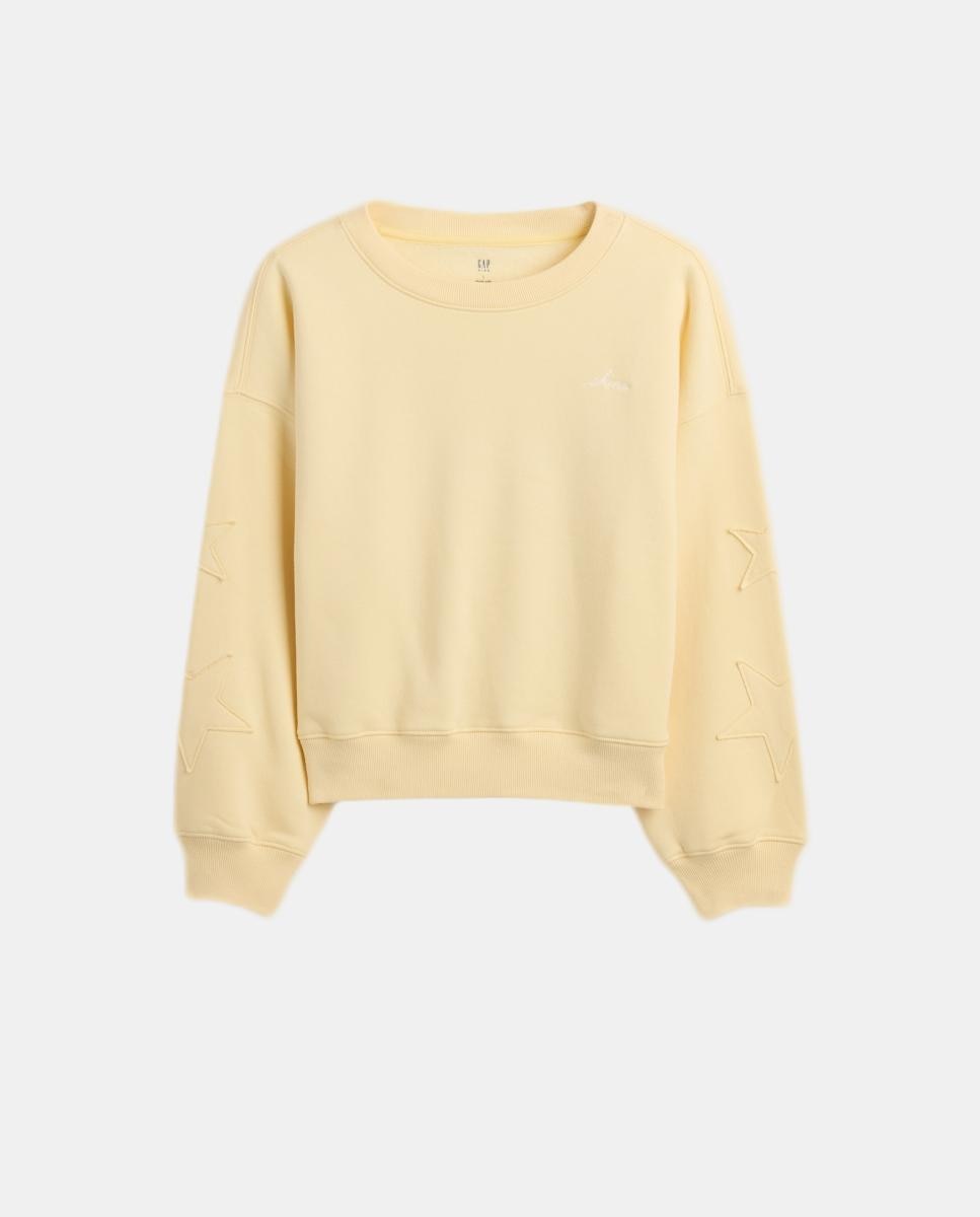 Sweatshirt de Felpa Suave Relaxed Fit Gap Amarelo-2