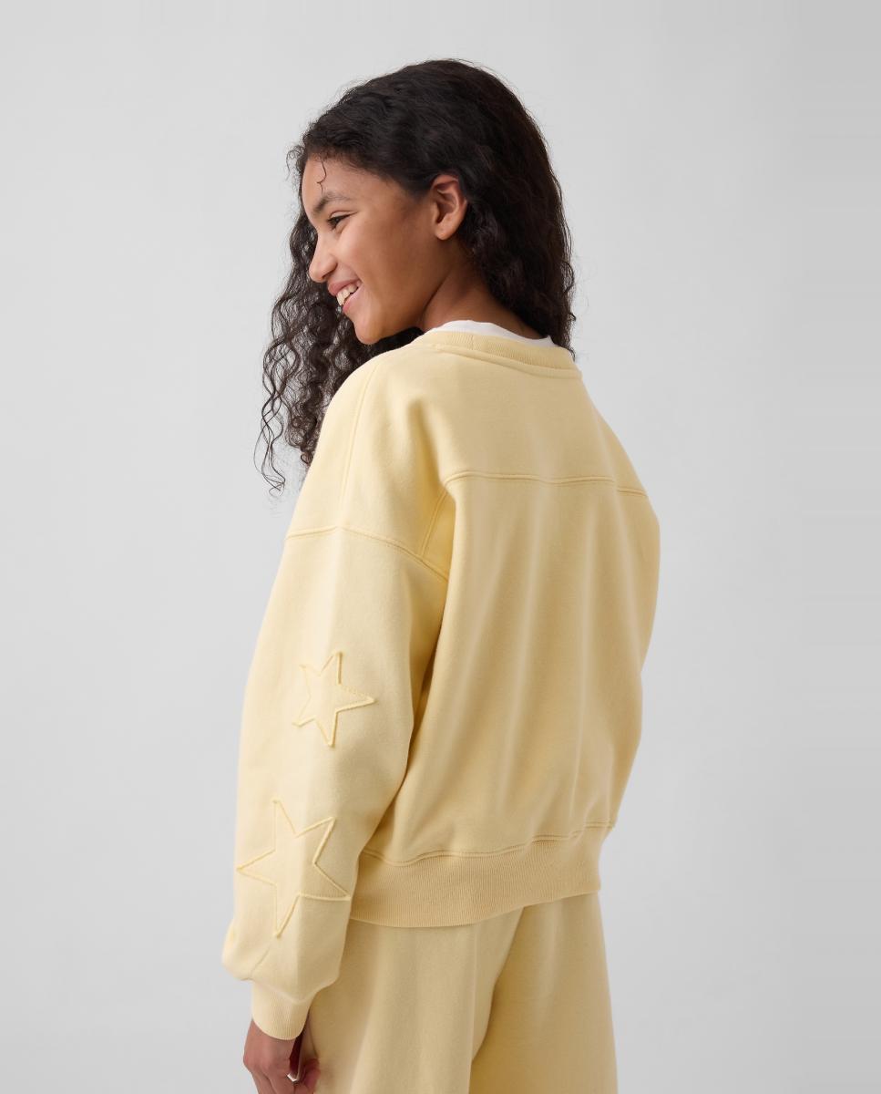 Sweatshirt de Felpa Suave Relaxed Fit Gap Amarelo-3