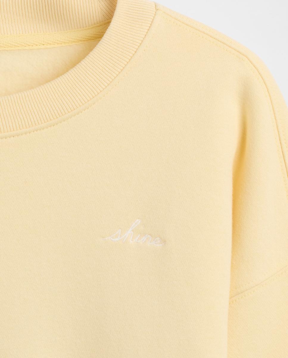 Sweatshirt de Felpa Suave Relaxed Fit Gap Amarelo-5