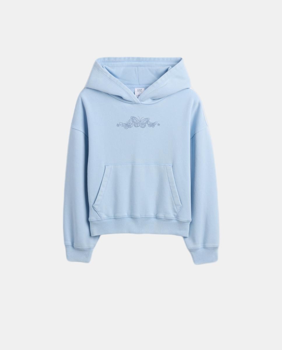 Sweatshirt de Algodão Suave Relaxed Fit Gap Azul-2