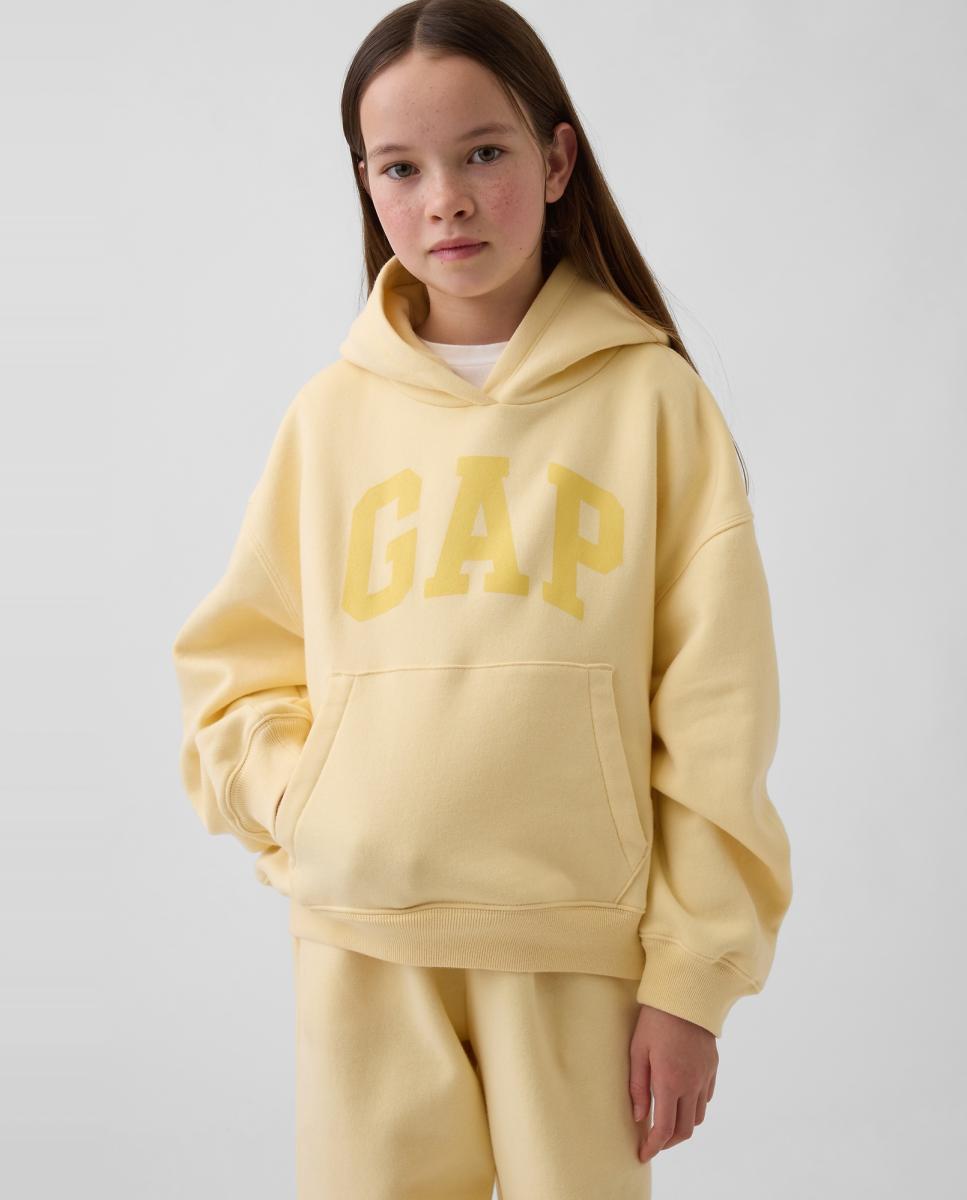Sweatshirt de Algodão Suave Relaxed Fit Gap Amarelo-1