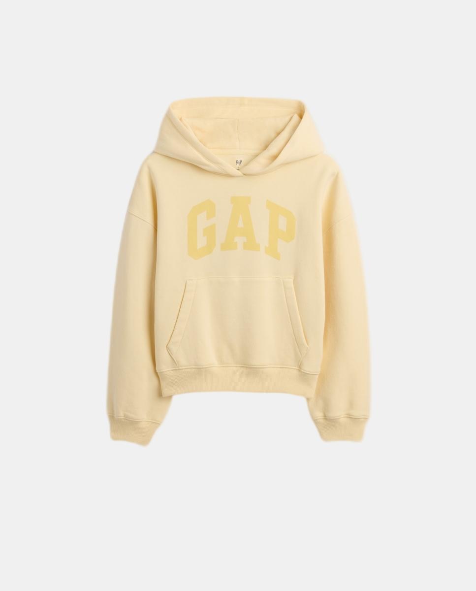 Sweatshirt de Algodão Suave Relaxed Fit Gap Amarelo-2