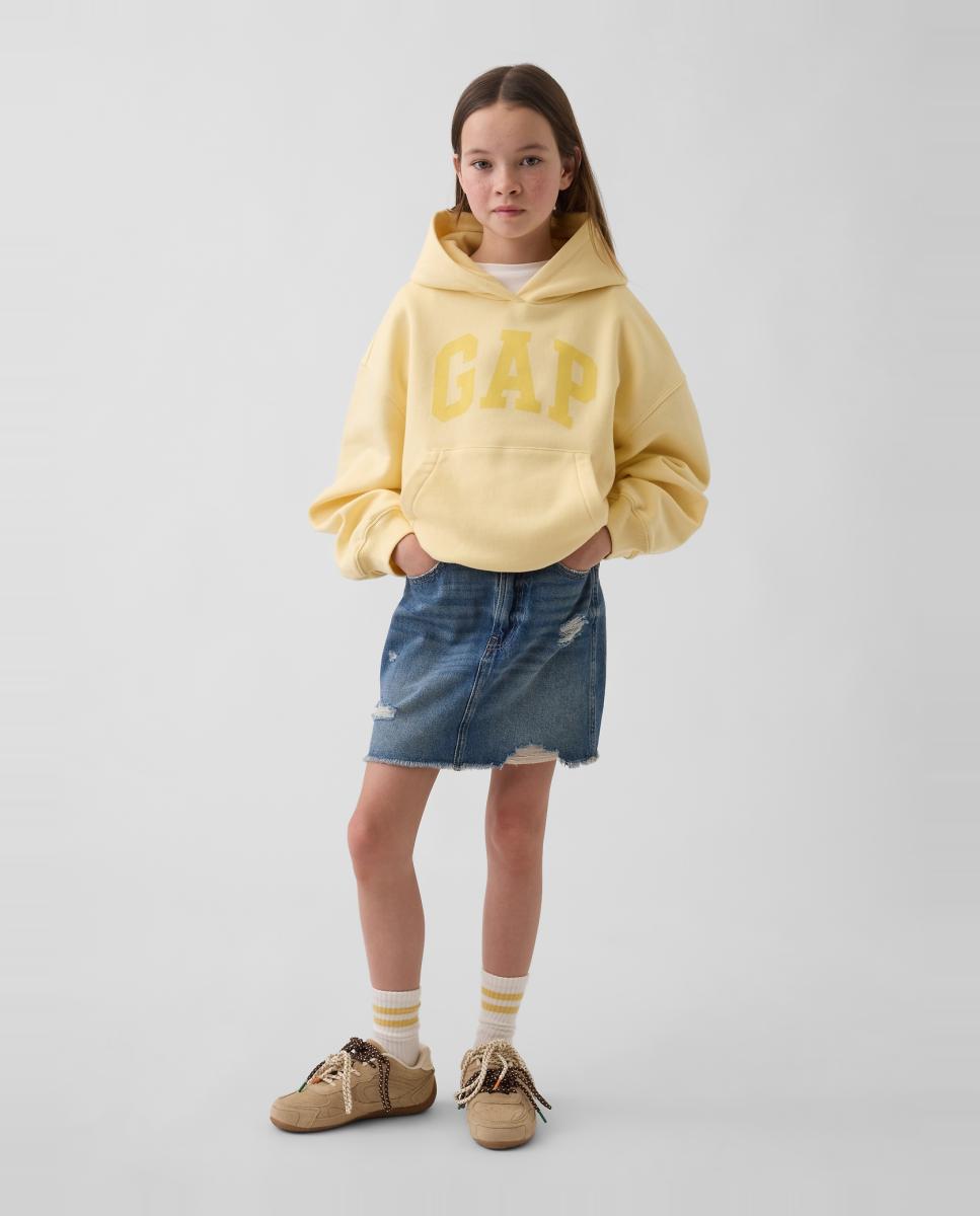 Sweatshirt de Algodão Suave Relaxed Fit Gap Amarelo-4