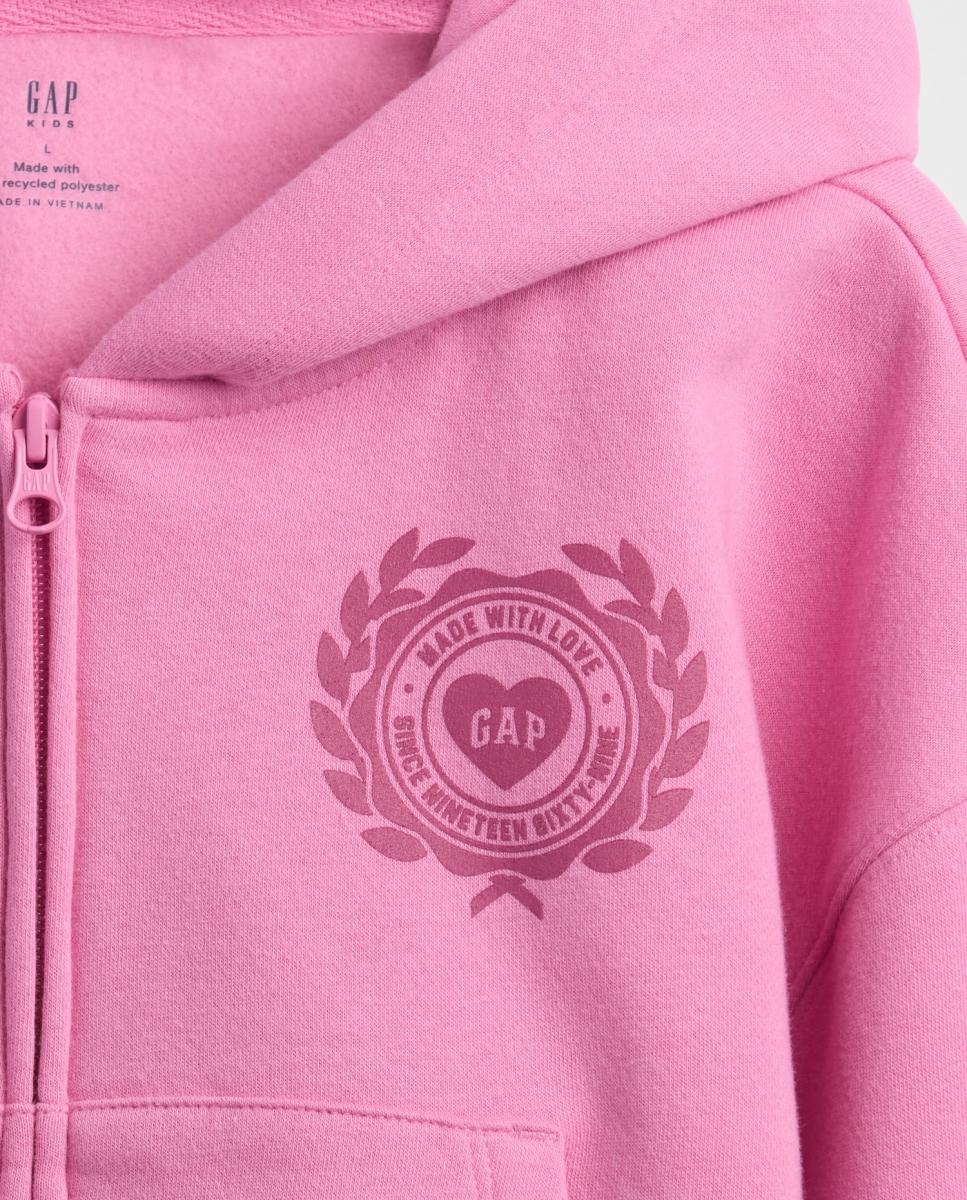 Sweatshirt de Felpa Básica com Capuz Gap Rosa-5