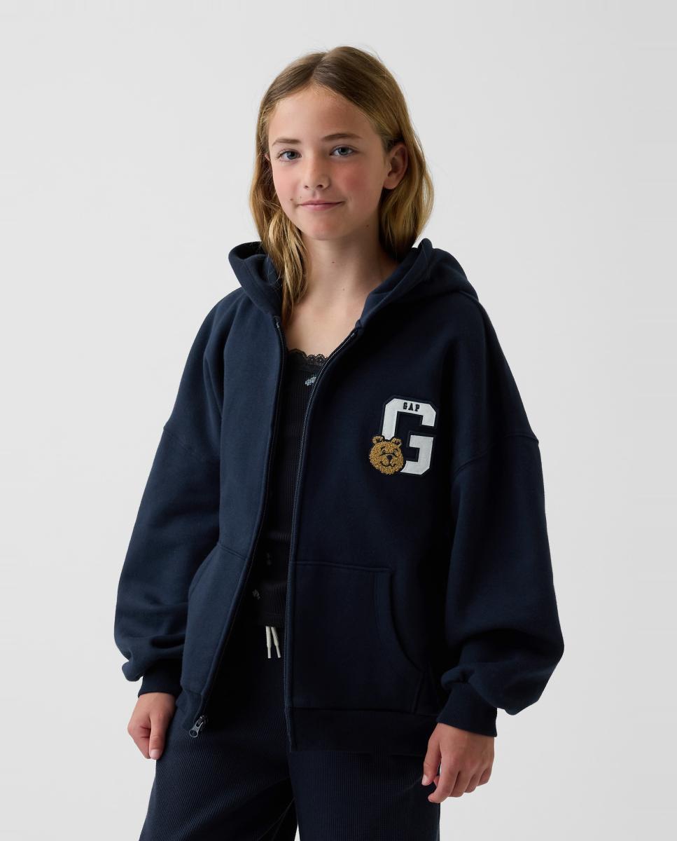 Imagem 0 de Sweatshirt Básica com Fecho de Correr e Capuz
