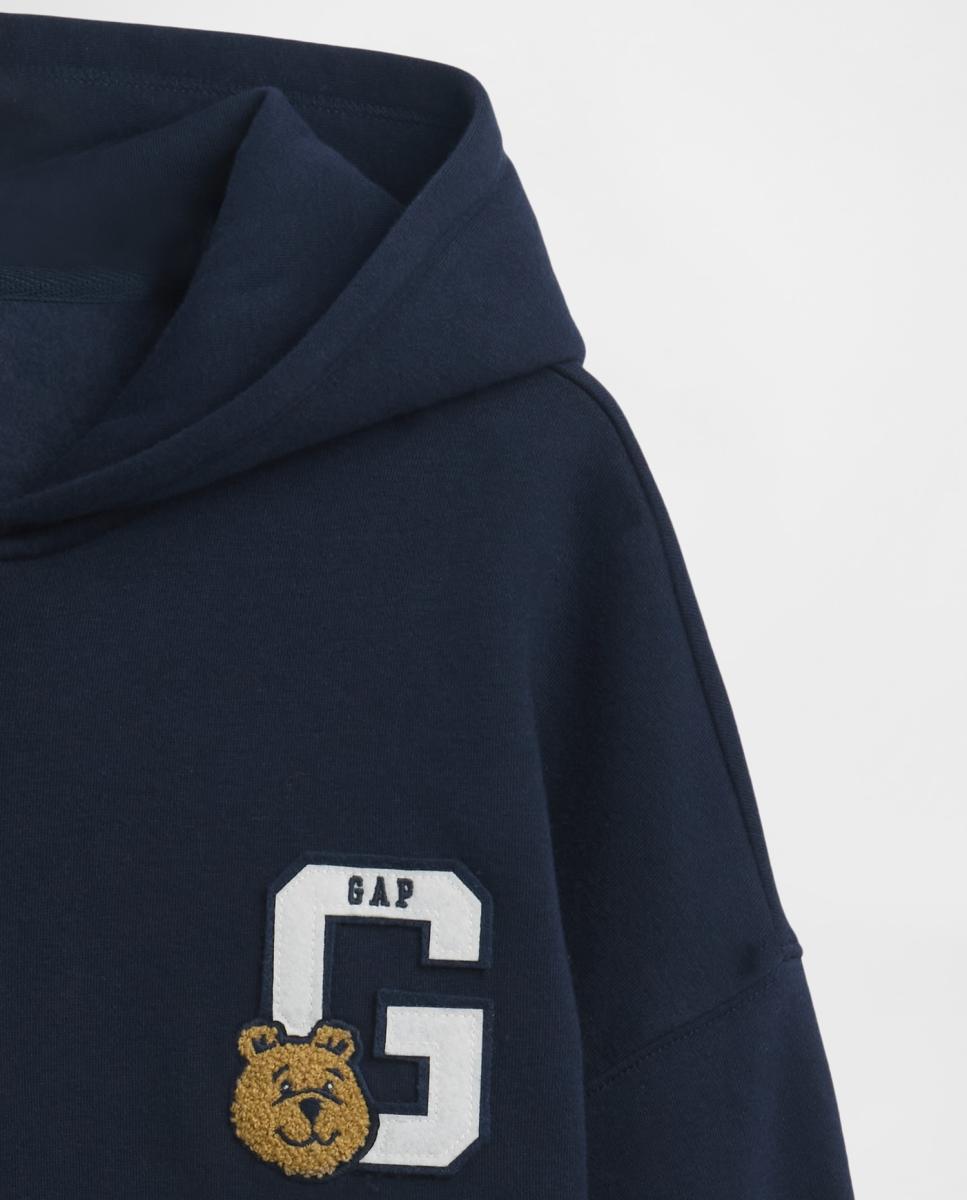 Sweatshirt Básica com Fecho de Correr e Capuz Gap Azul-marinho-5