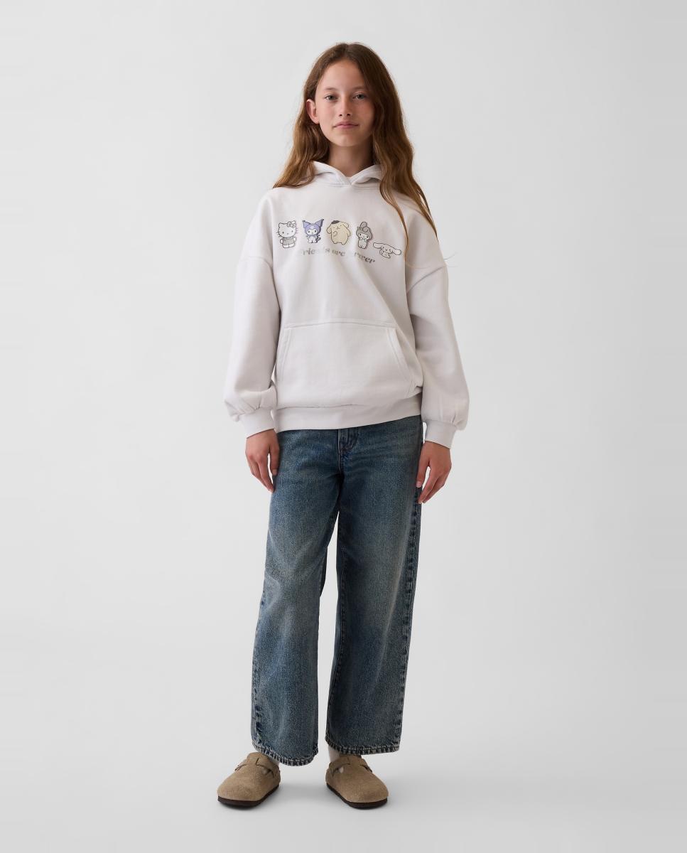 Sudadera de niña básica cerrada con capucha - Gap - Natural Natural-3