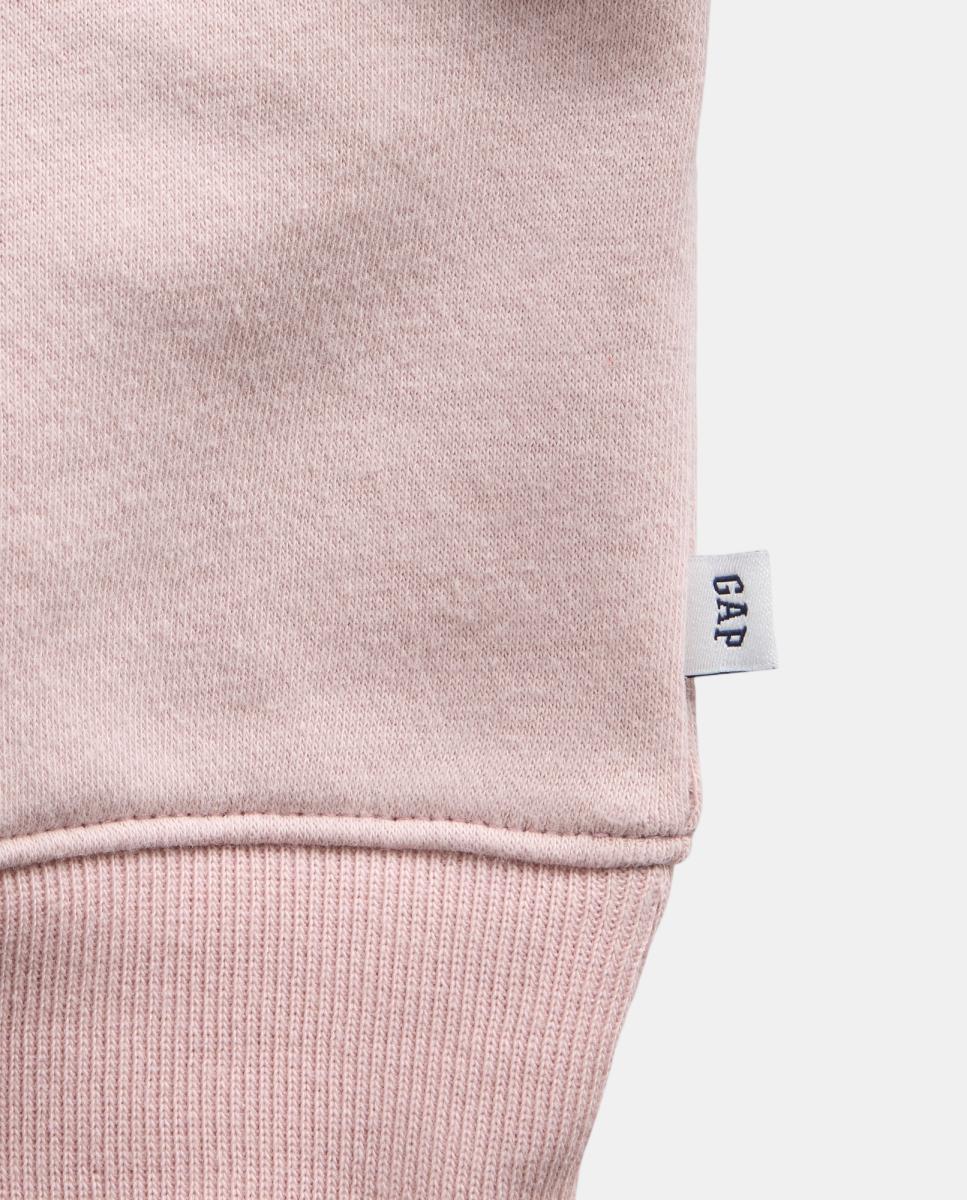 Sweatshirt de Manga Comprida com Pequeno Estampado Rosa-5