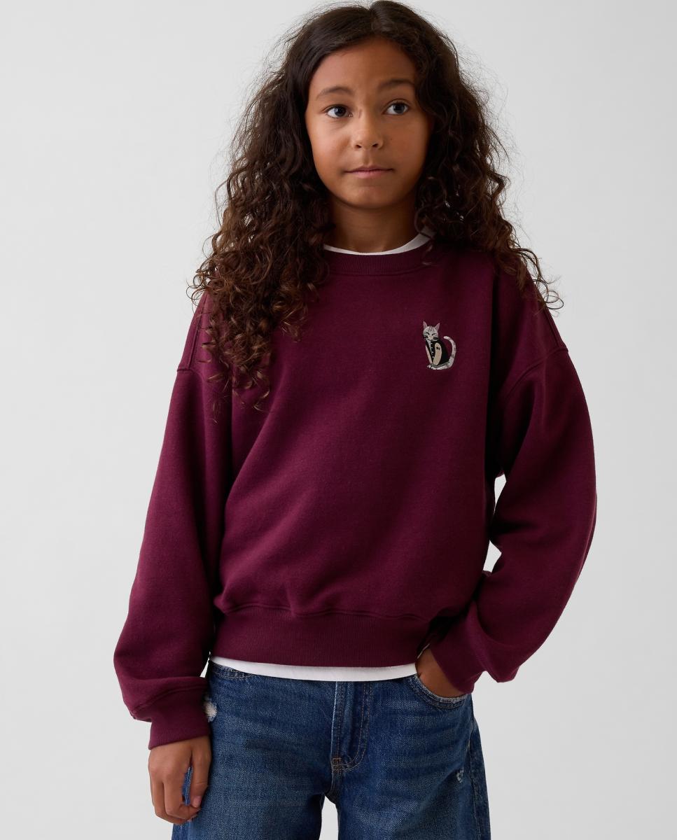 Imagem 0 de Sweatshirt de Manga Comprida com Pequeno Estampado