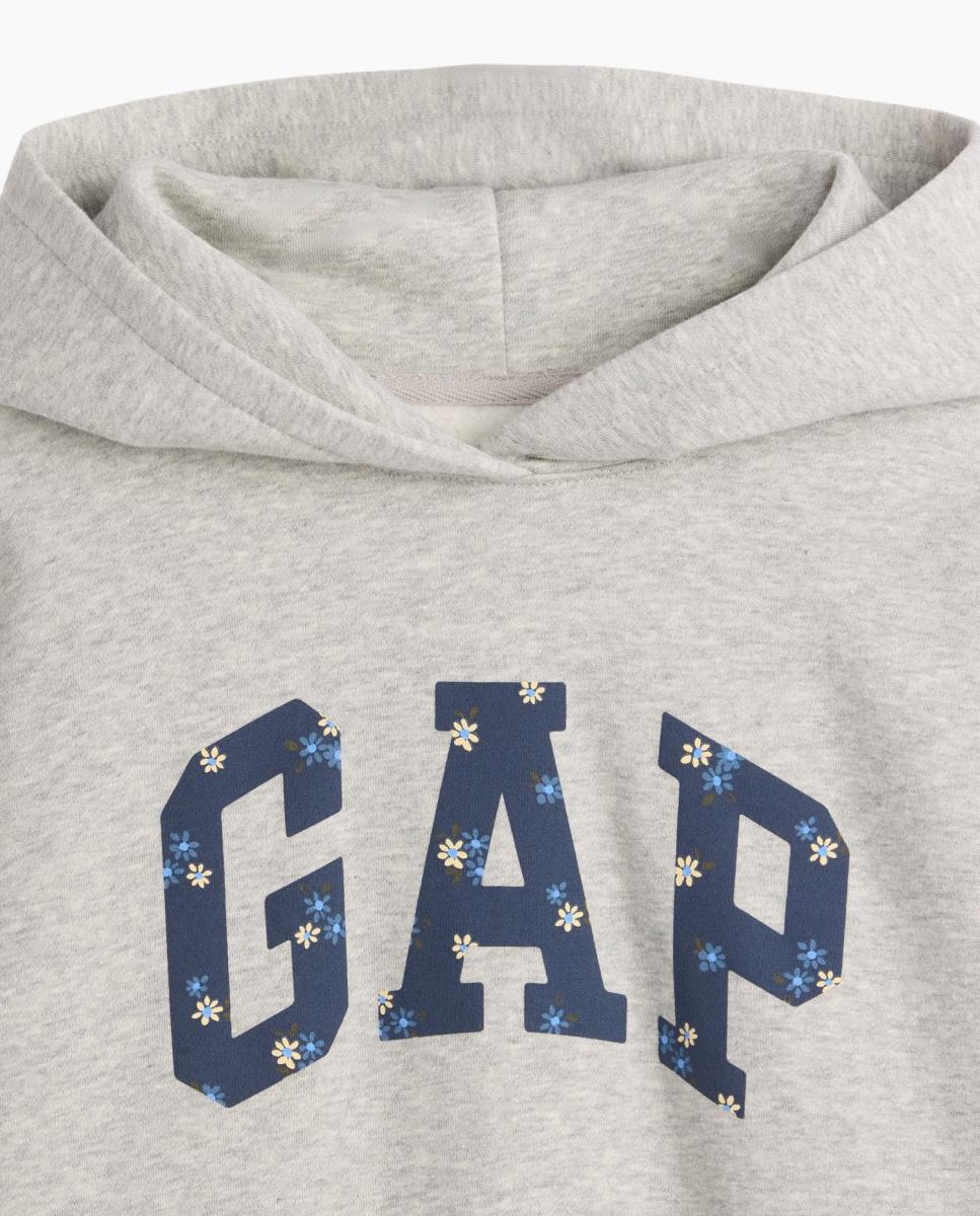 Sweatshirt de Manga Comprida e Capuz Cinzento-4